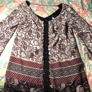 Blue rain patterned dress